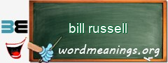 WordMeaning blackboard for bill russell